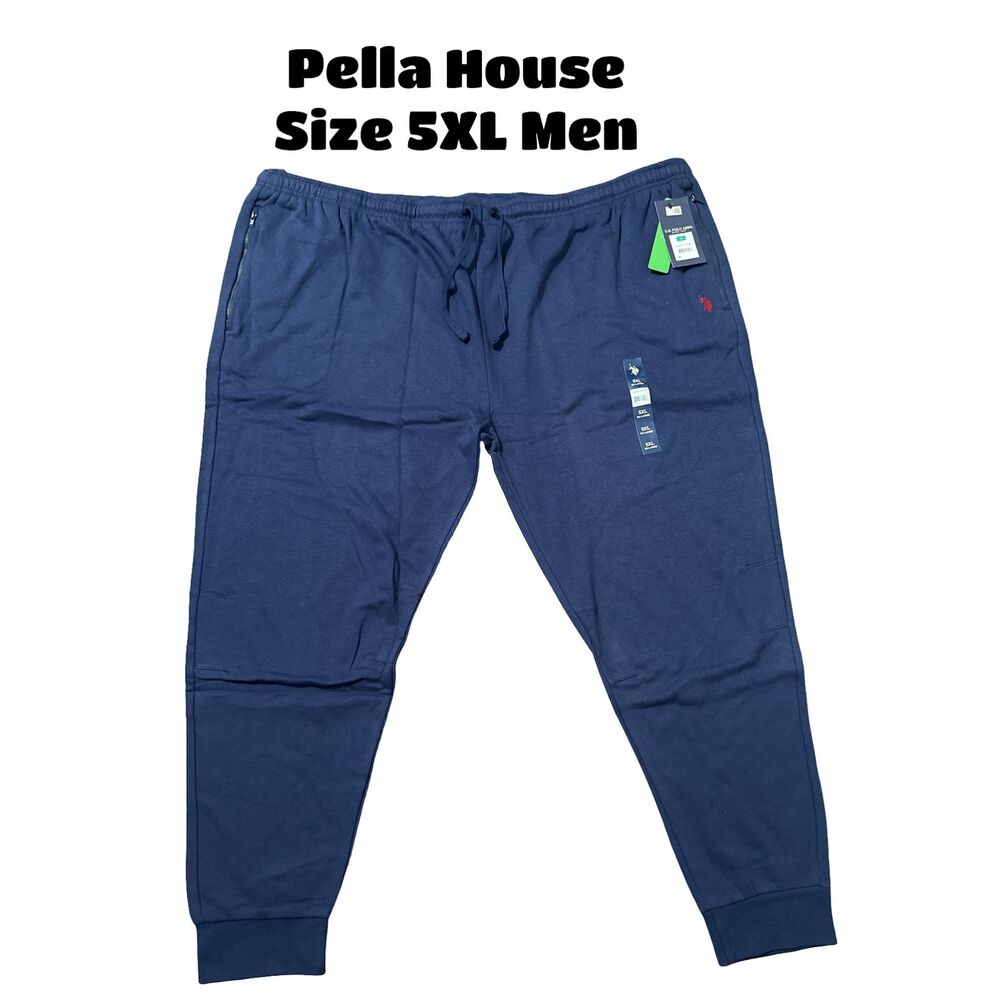 U.S. Polo Assn. Men's Everyday Fleece Jogger Classic Navy Size 5XL